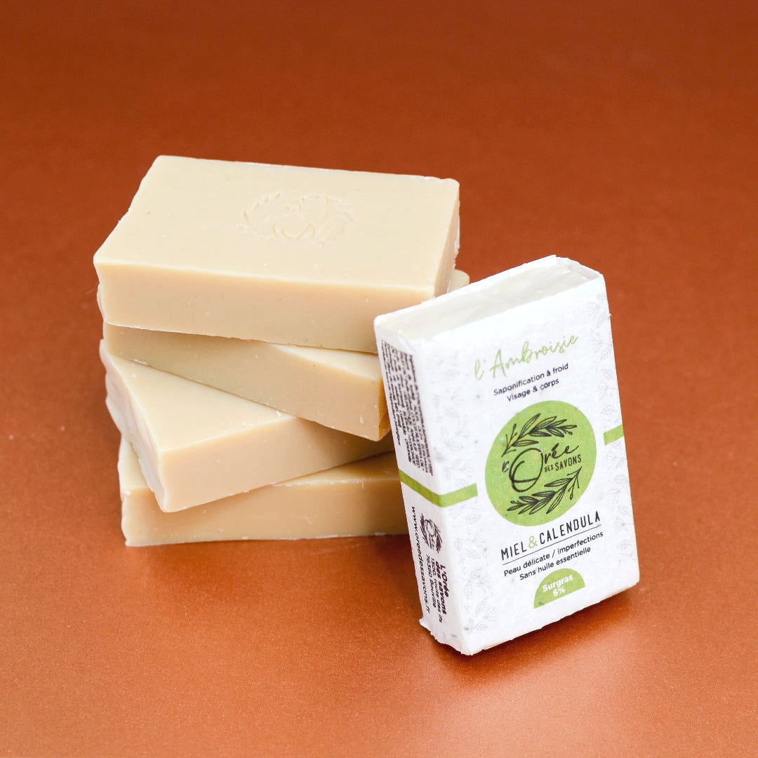 L'Ambroisie-savon-naturel-saponification-a-froid-miel-calendula-l-oree-des-savons-artisanal-fabrique-en-france-fait-main-bio-peau-soin-huile-vegetale6