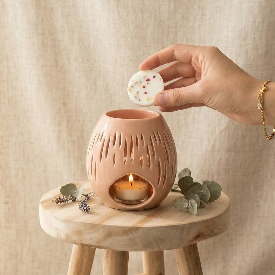 Brûle-parfum En Faïence De Moustiers – Fait Main – Vintage – Motif Oiseau Et Fleurs