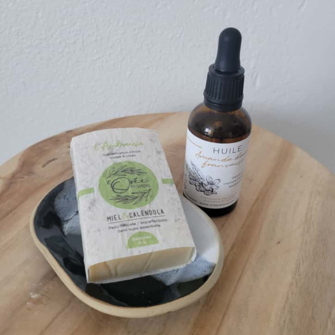 Coffret Savon + Huile + Porte-savon